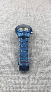 Domed Sapphire Glass Stainless Steel Case Strap 38MM Chronograph Accessory Fit VK67 Quartz Movement For Watch Modification