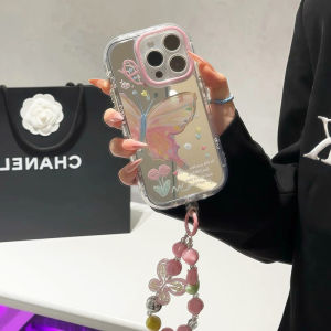 Pink Butterfly Full Cover Silicone Phone Case for Honor 500 Pro/400 New Model 300/200 Mirror Surface Anti-Fall Protection Cover