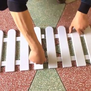 FinDee รั้วรั้วพลาสติก รั้วพลาสติกแต่งสวน สีขาว รั้วสวน รั้วสวนผัก plastic picket fence