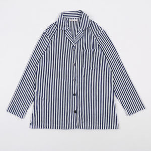 Export Japanese Single High Elastic Double-Sided Fleece Home Wear New Fall and Winter New Arrival Loose Stripes Pajamas Suit Jacket