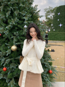 ALOHA LU | Áo Cardigan Len Mềm Minky Giả