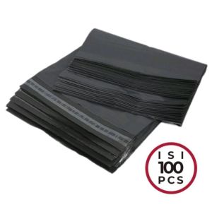 Kantong Plastik Packing 30x40cm Polymailer Olshop LDPE Lem Perekat Black Glossy Tebal Murah