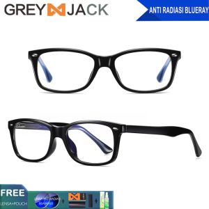 Grey Jack Kacamata Antiradiasi Blueray Model Kotak Kekinian TR90 Bisa Minus Fashion Wanita dan Pria Terbaru 2008