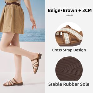 Josiny | Strappy Sandals Soft Flat One-step