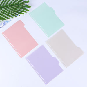 Bộ 4 Ngăn Chia Sổ Tay Bìa Còng Chất Liệu Nhựa PP 4 Màu Khổ B5 A5 Có Tab Phân Loại Dùng Để Phân Chia Tài Liệu.