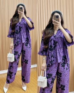 ONESET KIMONO / SETELAN WANITA CANTIK / SETELAN MOTIF BUNGA / ONESET KEKINIAN