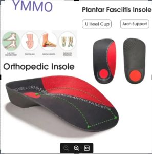 Flat Feet 3/4 Severe Flat Feet Insoles Orthotic Arch Support Inserts Orthopedic Shoe Soles Heel Pain Plantar Fasciitis Men Woman