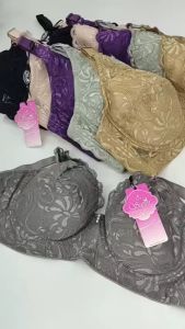 Soladi Bra For Women Plus Size Wired CDE Cup Floral Lace Thin Sponge Baju Dalam Wanita Bra Besi Baju Dalam Plus Size Dawai