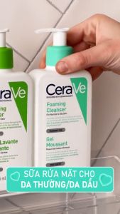 Sữa Rửa Mặt Tạo Bọt Cerave Foaming Cleanser Sạch Sâu Cho Da Thường Đến Da Dầu 473Ml