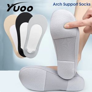 YUOO พื้นรองเท้าผู้หญิง1คู่พื้นรองเท้าเสริมสำหรับเท้าบรรเทาความดันได้ง่ายแผ่นรองเท้าแผ่นรองเท้าแบนแผ่นรองฝ่าเท้าถุงเท้าไม่ที่นวดกันลื่น