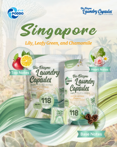 [NEW LAUNCH] PODDO 7 Bio-Enzyme Plant-Based Scents of the World Laundry Capsules Paris / Singapore | 99.99% Anti-Bacterial｜118 Days Long Lasting Fragrance | 10X Cleaning | 7 Bio-Enzymes | Plant-Based | Anti-Bacterial