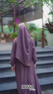 BISA COD - Rossa Dress Busui Bahan Ceruty Babydoll FREE PASHMINA / Gamis Wanita Model Terbaru 2023 / Dress Kekinian Viral Maxy Mayung Baju Kondangan Muslim Modern Elegan Adem Murah / Gamis Polos Syari Muslimah