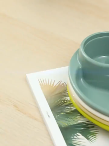 Nipiin 21CM Portion Control Plate Breakfast Plate Round Food Plate Microwave Safe Healthy Eating for Diet
