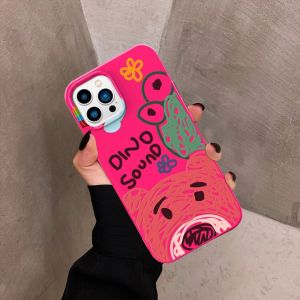 Compatible with iphone 14 Pro Max Casing Doodle Bear 11 xr xs Max 7 8 Plus Gloss TPU iPhone Case 11Pro 13 12 15 15Plus