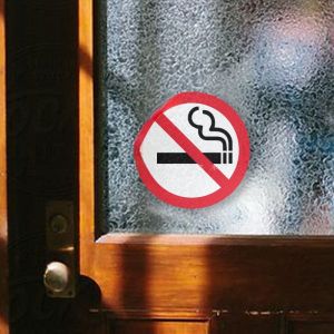 Double-Sided Glass Door Sticker No Smoking Outdoor Waterproof Sun Protection Advertising Stick Vinyl Flat Wall Decal