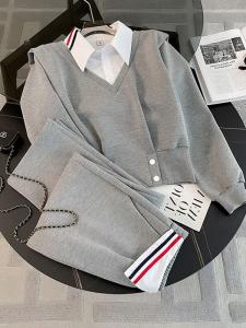LIANGYILAILIN | Fashionable Two-Piece Outfit Womens High-Waist Wide-Leg Pants and Hoodie