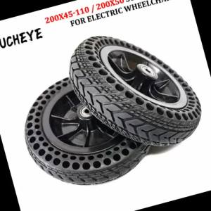 Durable 8 Inch 8X2 Solid Tyre with Plastic Hub 200x50 200x45-110 for Electric Scooter Wheelchair No Inflation Part Whole Wheel