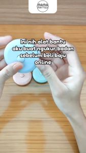 Meteran Gulung Mini Putar Bulat Otomatis Pengukur Kain Baju Jahit / Alat Ukur Badan Bahan Plastik / Warna Grey Pink Tosca