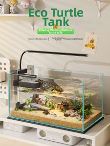 KUOTING | New 2026 Ultra-clear Glass Small Turtle Tank
