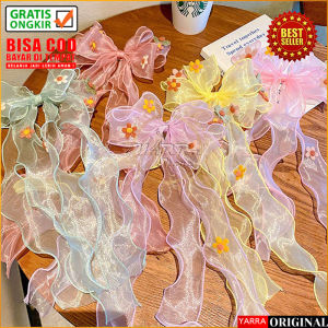 Jepit Rambut Anak Perempuan Korea Lucu Motif Pita Rumbai Bunga Aksesoris Import AK239 YARRA