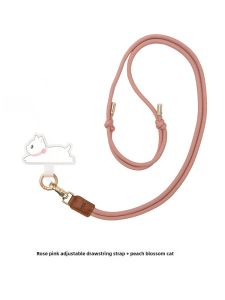 Ekax Mobile Phone Lanyard Clip Ultra-Thin Cute Cat Lanyard Wrist Rope Phone Lanyard Crossbody Adjustable Neck Rope