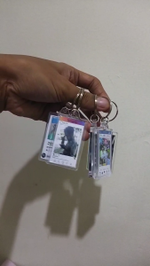 Gantungan Kunci Foto Custom Template Medsos 2 Sisi Bolak-balik Bahan Acrilic Murah