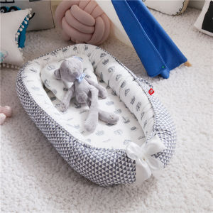 Portable Travel Bed Baby Nest Newborn Bed for Boys Girls Infant Outdoor Cotton Crib Bumper