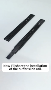 Black Heavy Duty Drawer Slides - 3-Section Full Extension Ball Bearing Guides (1 Pair) Fast delivery COD