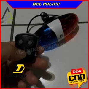 UNITED Lampu LED Sepeda Klakson Sirine Polisi 6 LED 4 Sound Siren Police