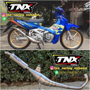Knalpot Satria 2 Tak Hiu Lumba Kolong Samping Stainless TNX Racing Exhaust Suara Garing