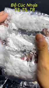 Set 100 bộ nút bấm nhựa áo dùng cho bấm khuy quần áo bộ cúc bấm phụ liệu may mặc