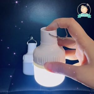 หลอดไฟพกพา หลอดไฟแคมป์ หลอดไฟไร้สาย มีตะขอเกี่ยว Outdoor Lighting LED ใช้ได้ทุกที่ ไฟฉุกเฉิน ชาร์จได้ สว่าง // malee hardware