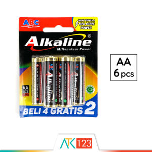 Baterai Alkaline AA / A2 isi 6 (4+2) Buah / Battery ABC Alkaline LR6/AA/A2 4B+2B