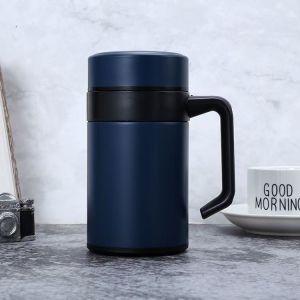 Handle Stainless Vacuum Thermal Cup with Tea Strainer Business Travel Gift