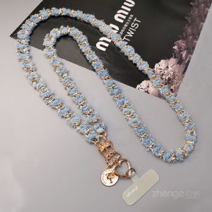 สร้อยคอโทรศัพท์มือถือแบบยาวสะพายข้างสไตล์วินเทจ โซ่เชื่อมต่อขนแกะ น้ำหนักเบา ทนทาน โซ่โทรศัพท์มือถือแบบสะพายข้าง