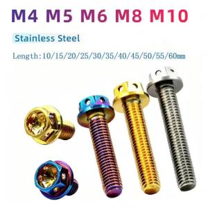 M4 M5 M6 M8 M10 304 Hex Hexagon Socket Screws Alloy Steel Titanium Plating Gold Screw Length