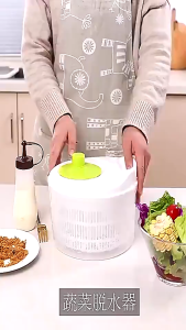 Manual Salad Spinner With Handle Vegetable Dryer Quick Dryer Dehydrator Fruits Washer Kitchen