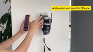 8MP CCTV Wireless Outdoor Wifi Camera Three Screen 10x Zoom IP66 Waterproof 4K 4G SIM Card CCTV Camera