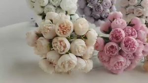 New 27 Heads Artificial flower Silk Camellia Flowers Flower For Wedding Party Home Decoration