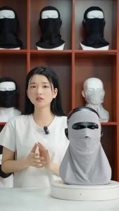 Women Summer Sunscreen Face Mask with UV Protection Full Coverage Neck Forehead Veil Sunshade Breathable Lightweight Outdoor