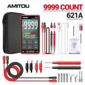 ANENG | Digital Multimeter Rechargeable ANENG 621A Smart 9000 Counts AC DC Voltage Current Capacitor Diode NCV Sensing Multimetro Tools