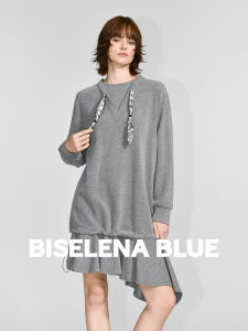 BEIQIANI | V-neck Tie-up Irregular Sweat Dress Slim