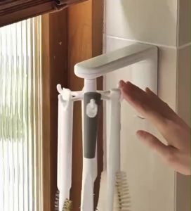 Kitchen Rotating Hook Shovel Spoon Spatula Storage Rack Wall-mounted Punch-free Utensils Rack