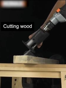 Adapter Reciprocating Saw Jigsaw Konektor Mesin Bor Tangan Menjadi Gergaji Kayu Besi Bonus Mata Gergaji 1 Set