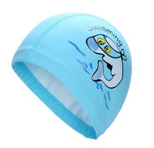 Mũ Bơi PU Chống Thấm Nước Thoải Mái Cho Trẻ Em Trai Và Trẻ Em Gái Mũ Bơi Chống Bó Sát Tai Hoạt Hình Cho Trẻ Em Từ 3-8 Tuổi