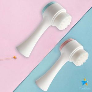 TookDee แปรงทำความสะอาดผิวหน้า 2 ด้าน ที่ขัดหน้า ลดสิวเสี้ยน แปลงปัญหาใบหน้า 2 ฝ้าว เพื่อนๆ - Face Brush