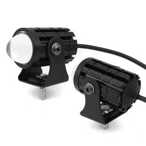 Một Cặp Đèn Pha Chiếu Điểm Xe Máy 12-80V Đèn Pha Siêu Sáng Chống Nước Tích Hợp Hai Màu LED Chùm Xa