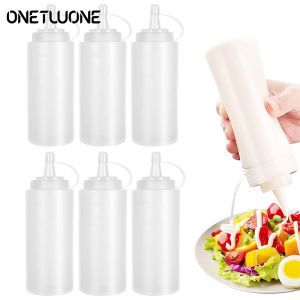 240 ML Condiment Squeeze Bottles 3/6pcs Olive Oil Bottles for Sauces Ketchup Mustard Dispensers Kitchen Accessories Gadgets