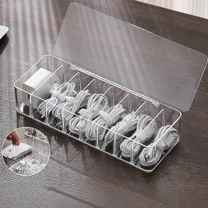 XYBP | Dustproof Waterproof Acrylic Desktop Cable Organizer