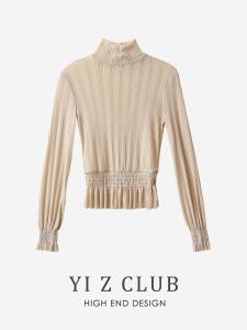 เสื้อเชิ้ตคอตั้งผสมลูกไม้สะท้อนแสง เสื้อเชิ้ตทรงเข้ารูป เสื้อเชิ้ตผู้หญิงฤดูใบไม้ผลิและฤดูร้อน แขนยาว ปกติ